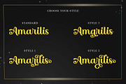 Amarilis - A Beautiful Script Font, a Script Font by Doehantz Studio (Thumbnail 3 of 10)