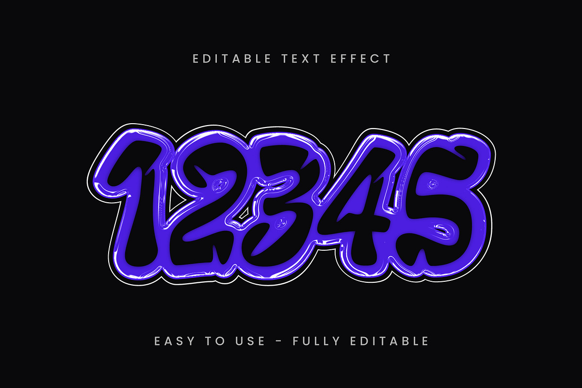 Neon Graffiti Bubble Text Effect preview 2