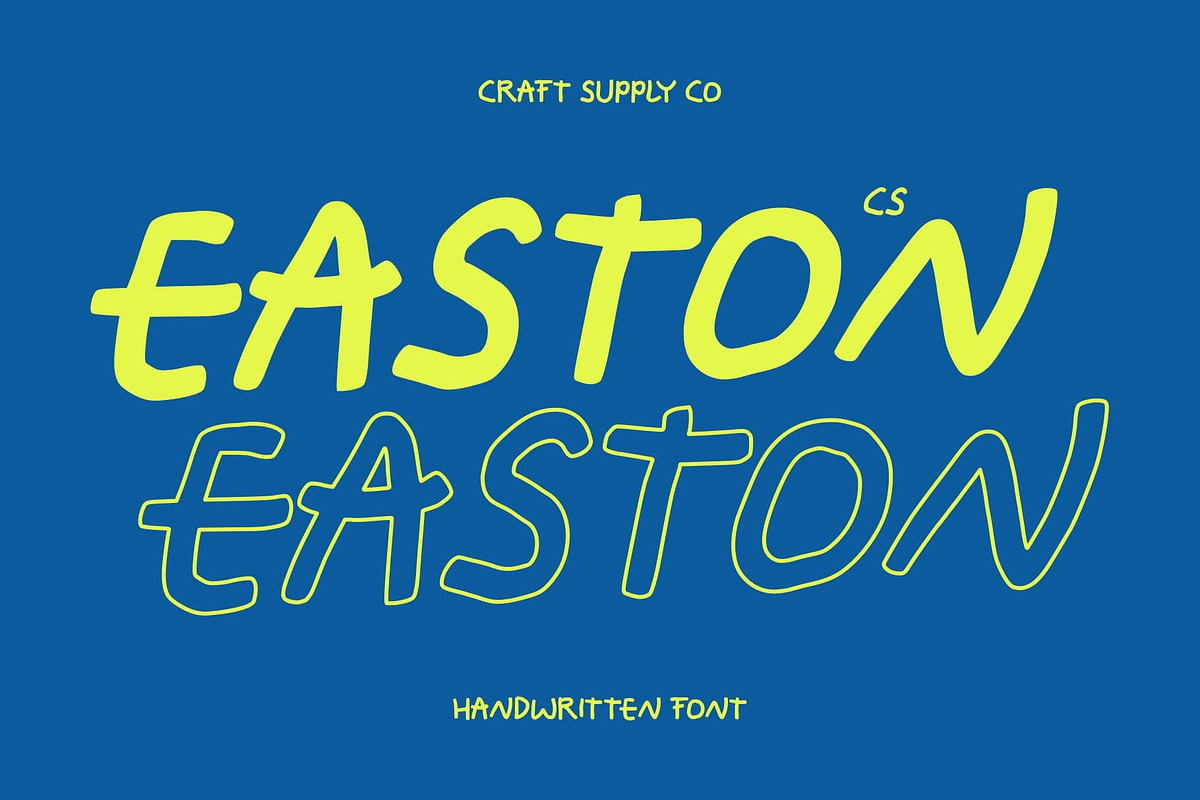 CS Easton – Playful Font, a Handwritten Font by Craft Supply Co. (Photo 1 of 8)