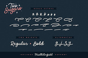 Two Sugars Script Font, a Script Font by Sam Parrett (Thumbnail 8 of 8)