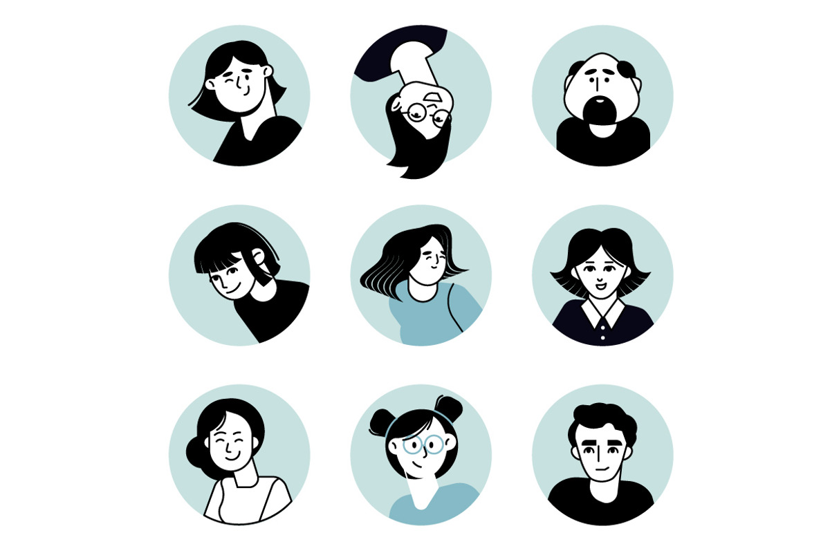 People avatar icons, an Icon by PureSolution (Photo 7 of 13)