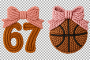 Faux Yarn Basketball Mom 67 Bow PNG, a Sport Illustration by SugarCloudStudioArt (Thumbnail 5 of 5)