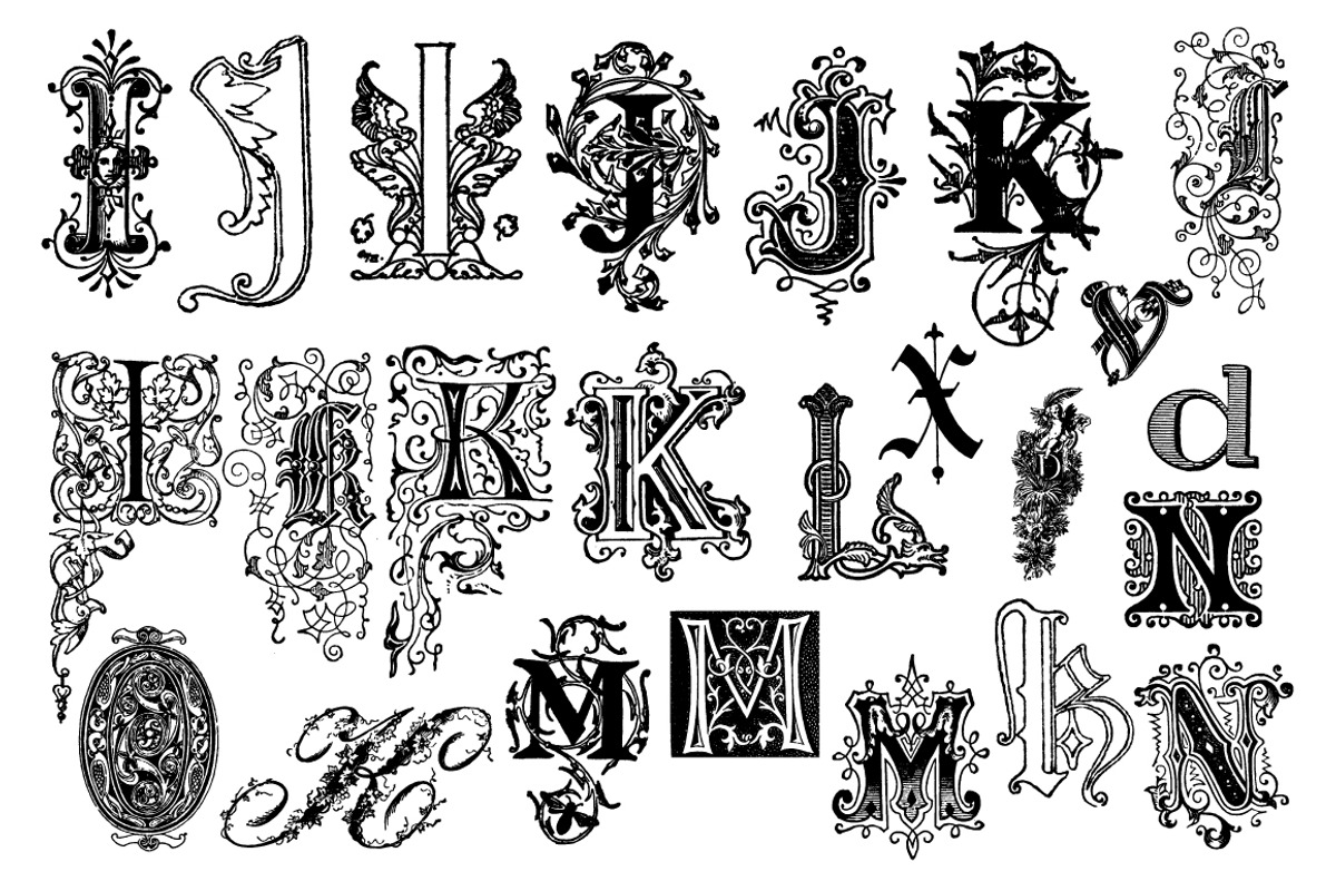 Old Typography Vintage Illustrations, an Education Illustration by hypegraphic (Photo 7 of 8)