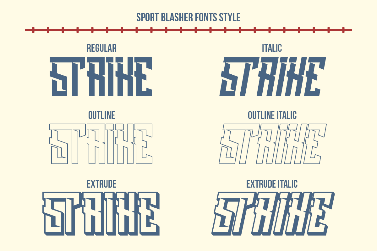 Blasher - Sport Baseball Font, a Slab Serif Font by Pandeka Studio (Photo 6 of 12)