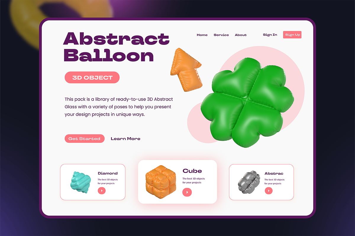 Abstract Balloon 3D, an Object 3D Model by kerismaker (Photo 6 of 8)