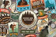 Hiking and Outdoor Patches/Stickers, a Branding & Logo Template by sivVector (Thumbnail 1 of 3)
