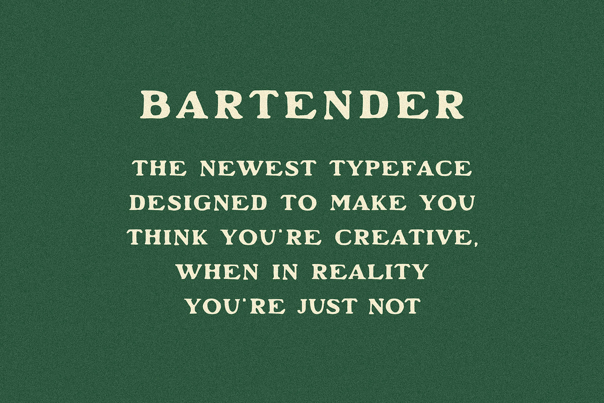 Bartender Typeface, a Handwritten Font by Taylor Penton (Photo 2 of 6)