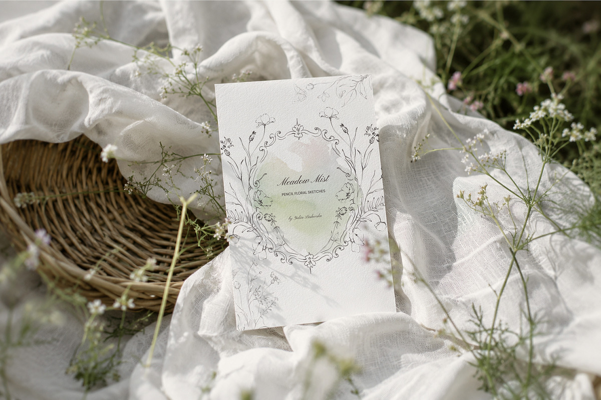 Meadow Mist: Pencil Floral Sketches, a Decorative Illustration by Yuliia Lashevska (Photo 10 of 12)