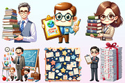 Teacher Life Clipart., a Graphic by CitraGraphics (Thumbnail 2 of 4)