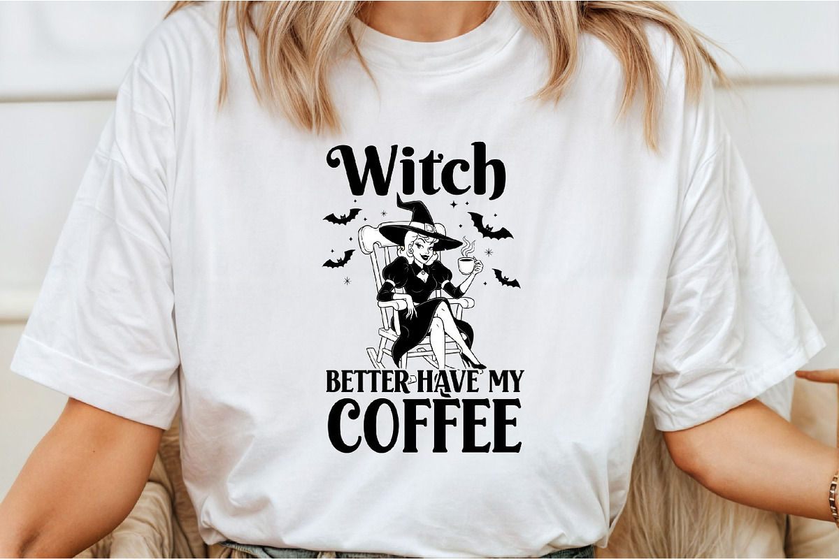 Halloween Witch Better Have My Coffe, an Illustration by DreamCafeArt (Photo 2 of 7)