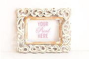 SET OF 2 Vintage White Frame Mockup, a Print Template by MockUpHeaven (Thumbnail 2 of 2)