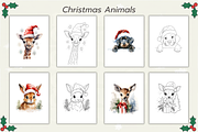 150 Christmas Coloring Pages Bundle, a Seasonal Illustration by Daffodil Dream Studio (Thumbnail 2 of 18)