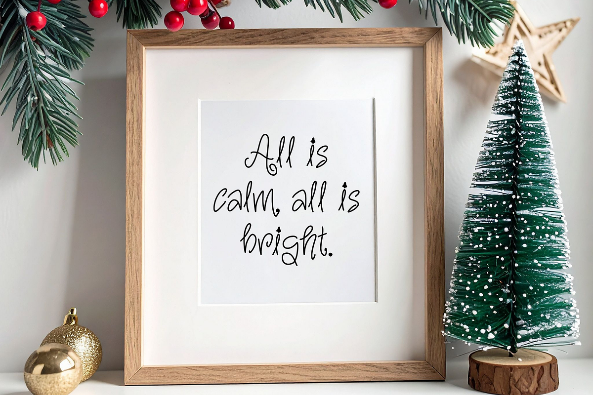 Secret Christmas - Handwritten font, a Handwritten Font by Brown Cupple (Photo 6 of 12)