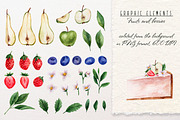 Cakes. Sweet watercolor clipart, a Decorative Illustration by a_ptichkina (Thumbnail 3 of 11)