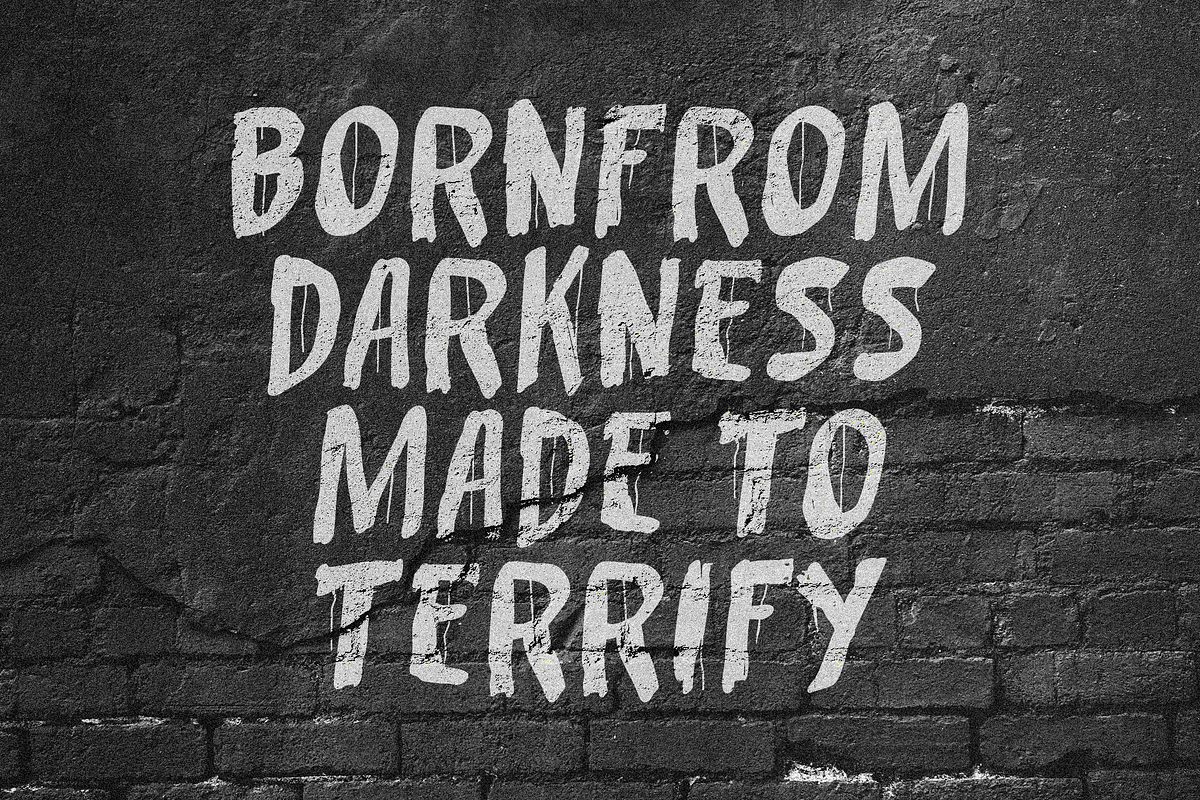 BloodBeth – Horror Brush Font, a Blackletter Font by Typeparties (Photo 7 of 7)