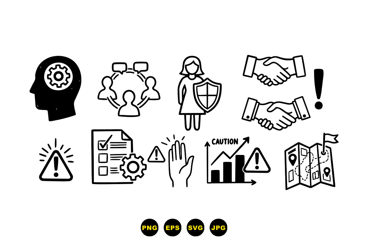 Business Risk Management Icons, an Illustration by designvectx (Photo 3 of 3)