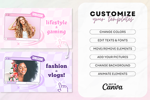 YouTube Brand Kit For Canva Y2K