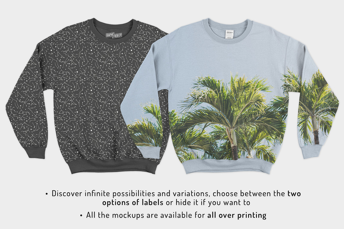 Gildan Crewneck Sweatshirt Mockups, a Shirt Mockup by GraphicHero (Photo 6 of 6)