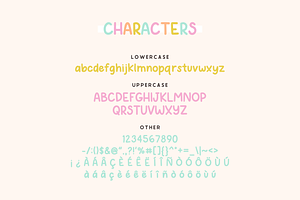 Rainbow Puddles Handwritten Font