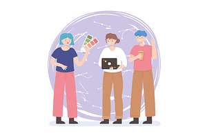 designer team creative, a Person Illustration by studiogstock