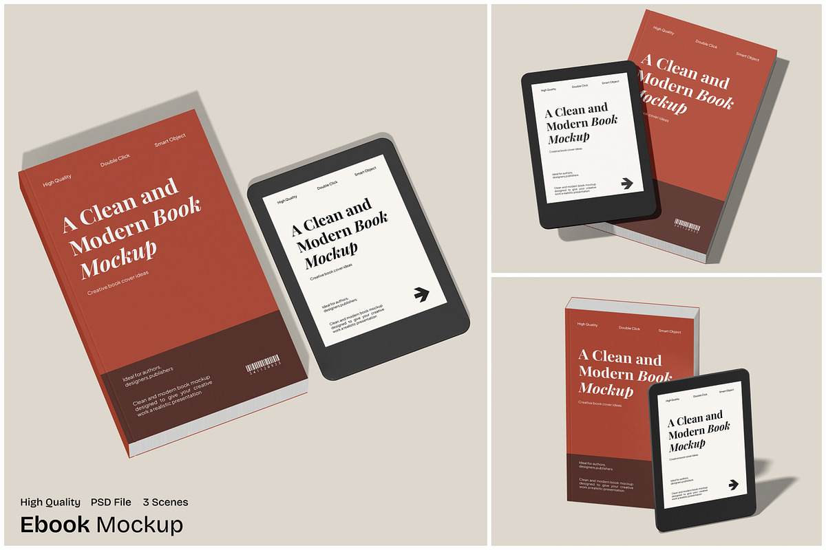 Ebook Mockup, a Merchandise Mockup by Unerispace (Photo 1 of 6)