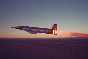 Jet aircraft performs high-speed fli, a Photo by Tanuart