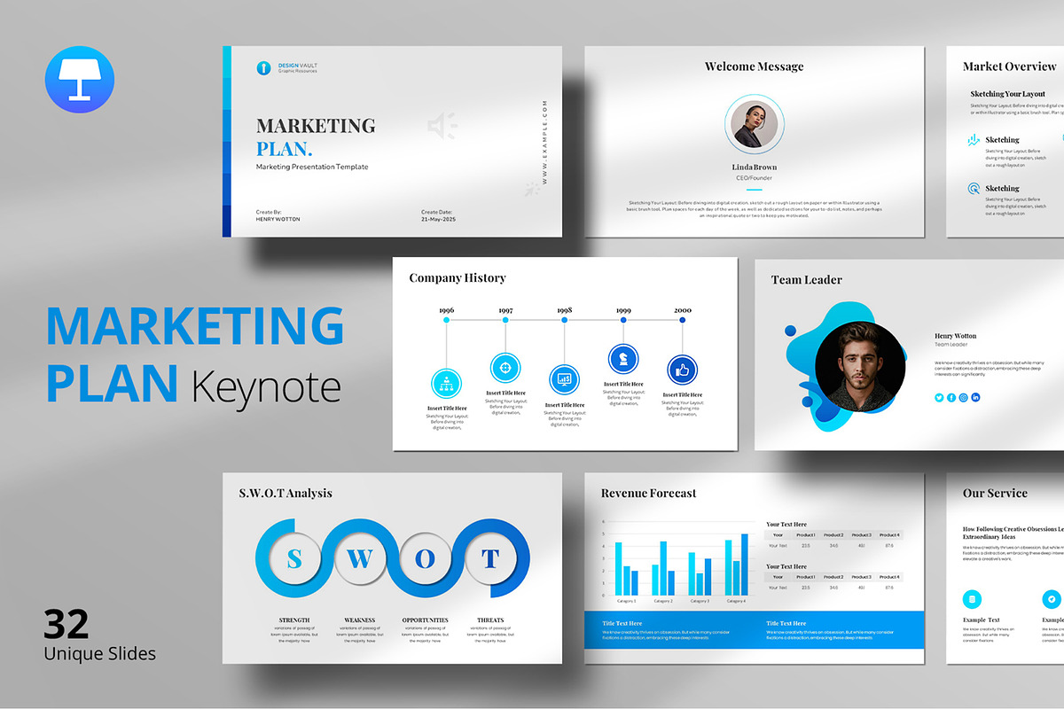 Marketing Plan Keynote template, a Presentation Template by Design Vault (Photo 1 of 5)