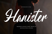 Hanister Modern Script Font, a Script Font by RantautypeStudio (Thumbnail 1 of 17)