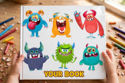 Silly Slimes - 6 Cute Monsters, a Seasonal Illustration by D R A W K M A N (Thumbnail 2 of 6)