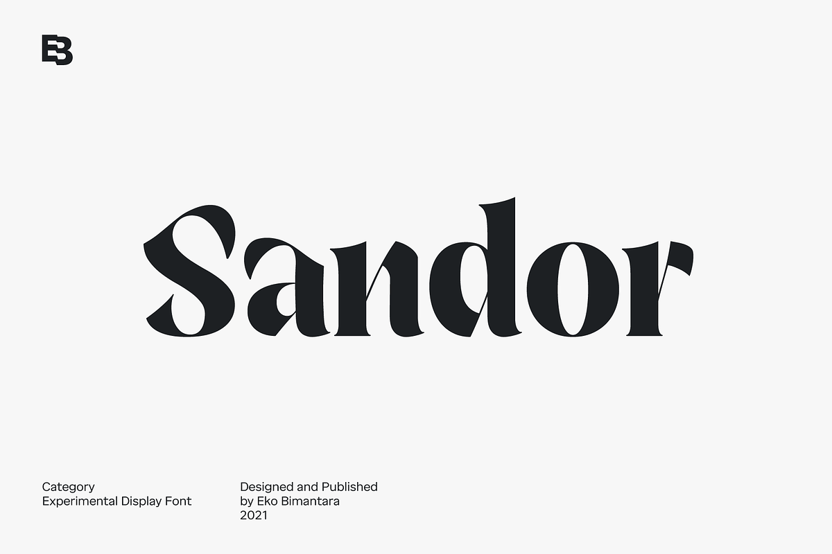 Sandor; Display Serif Font, a Serif Font by Eko Bimantara (Photo 1 of 5)