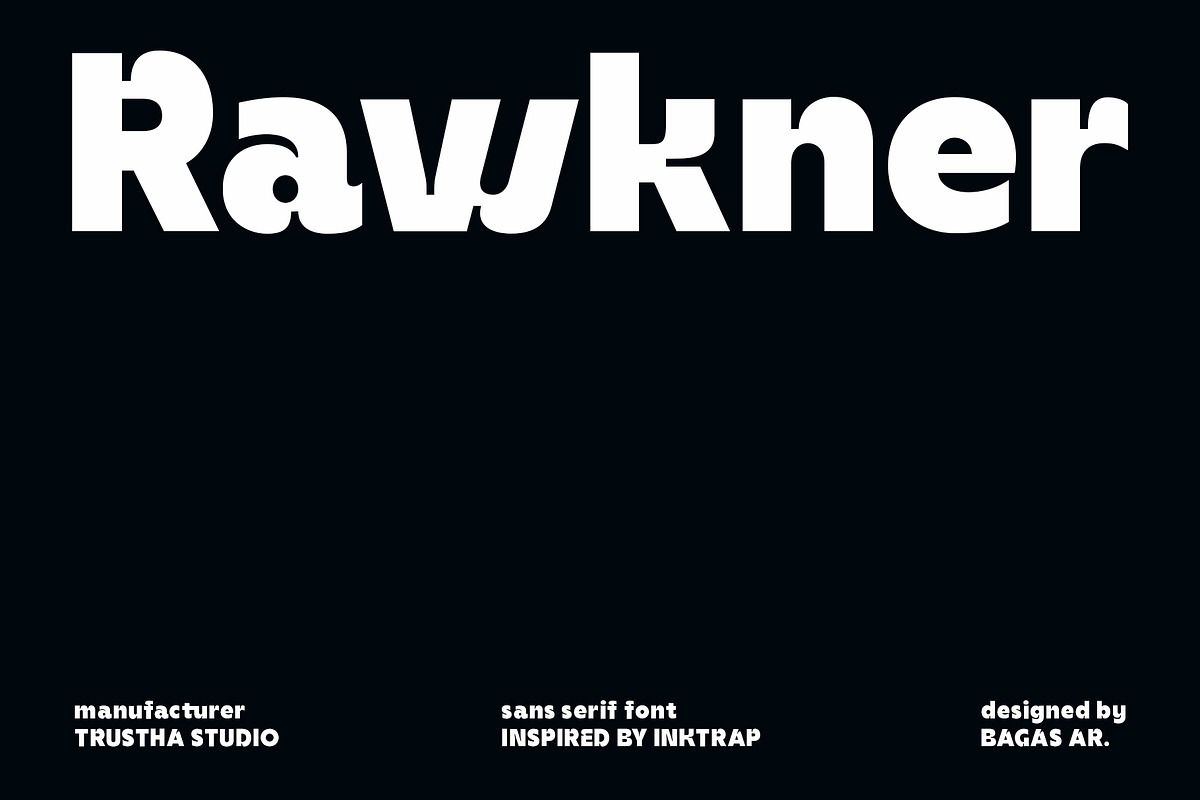 Rawkner Font, a Sans Serif Font by trustha (Photo 1 of 15)