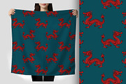 Regal Red Dragon Seamless Pattern, a Pattern Graphic by Sharon Schwalbe (Thumbnail 4 of 7)