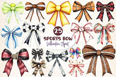 Sports Bow Sublimation Clipart, a Work Illustration by Dream Creation
