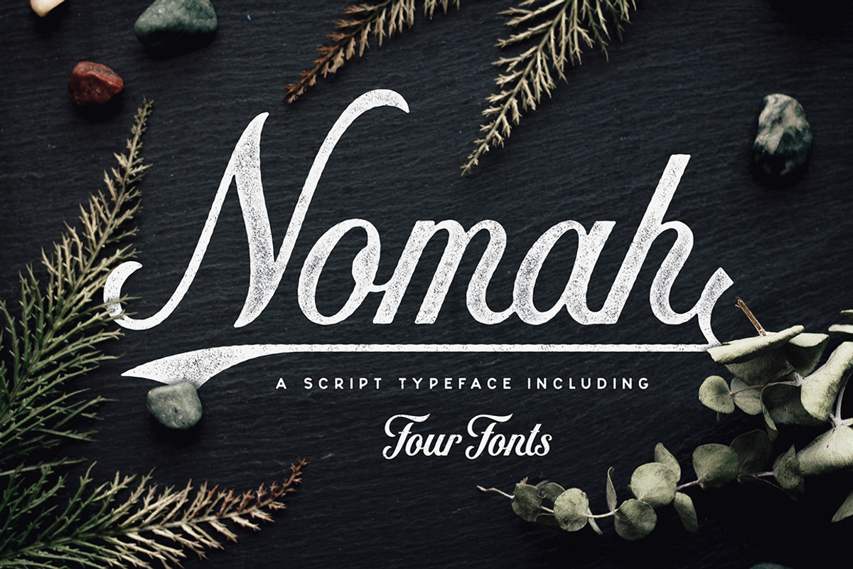 Nomah | A Script Typeface + Bonus