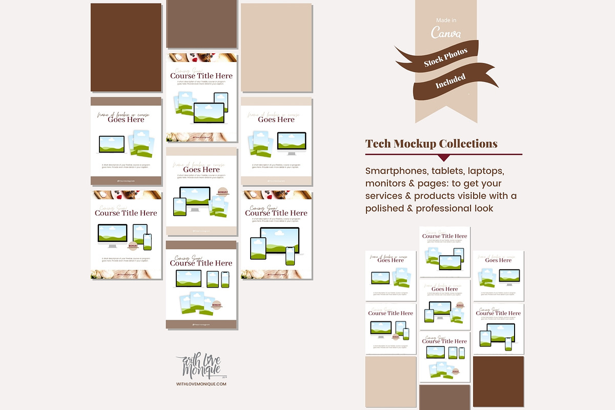 101 Instagram Canva Templates, a Social Media Template by With Love Monique (Photo 6 of 11)