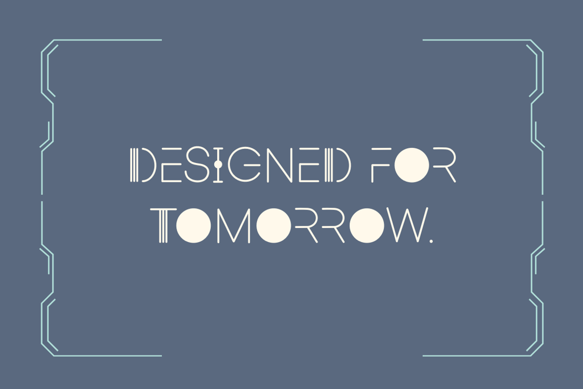 Futuristica Display Font, a Sans Serif Font by Cosy Fox (Photo 5 of 7)