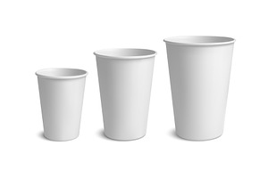 3D disposable paper cups for, an Illustration by Frogella