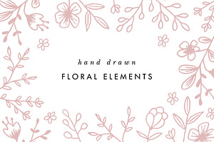 Hand Drawn Floral Elements