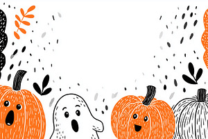Cute Halloween pumpkins, ghost, a Holiday Photo by MistyDay