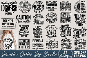 Sarcastic Quotes SVG Bundle, an Object Graphic by DollarSmart