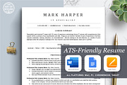 ATS Friendly Resume CV Template, a Resume Template by The Art of Resume (Thumbnail 1 of 10)