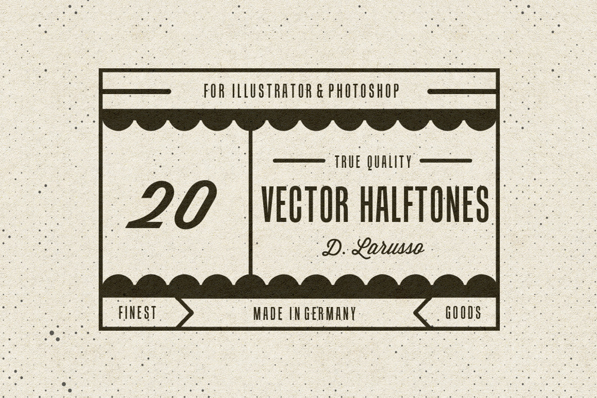 20 Vintage Vector Halftones
