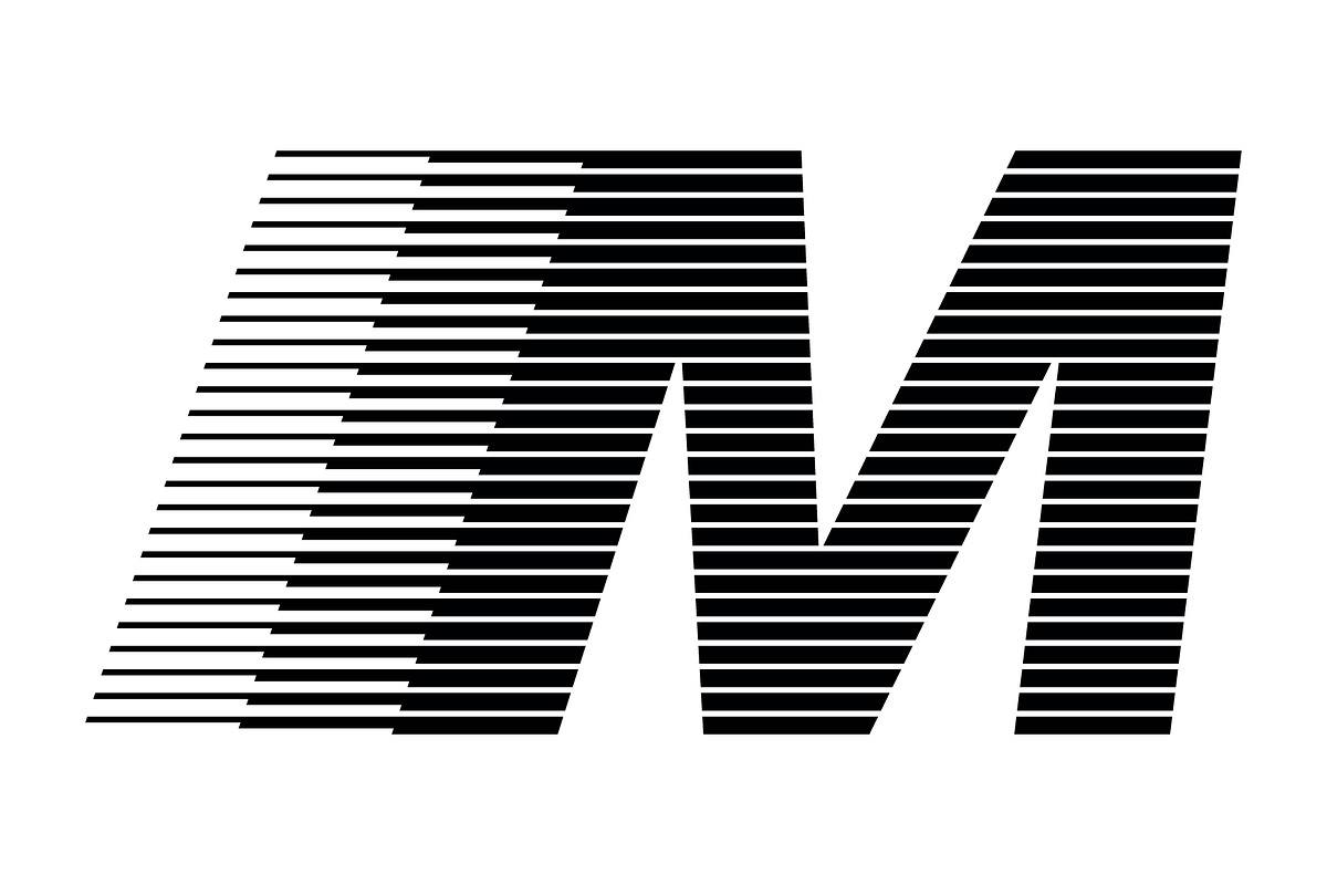 Letter M speed motion lines logo, a Branding & Logo Template by Leksono (Photo 1 of 2)
