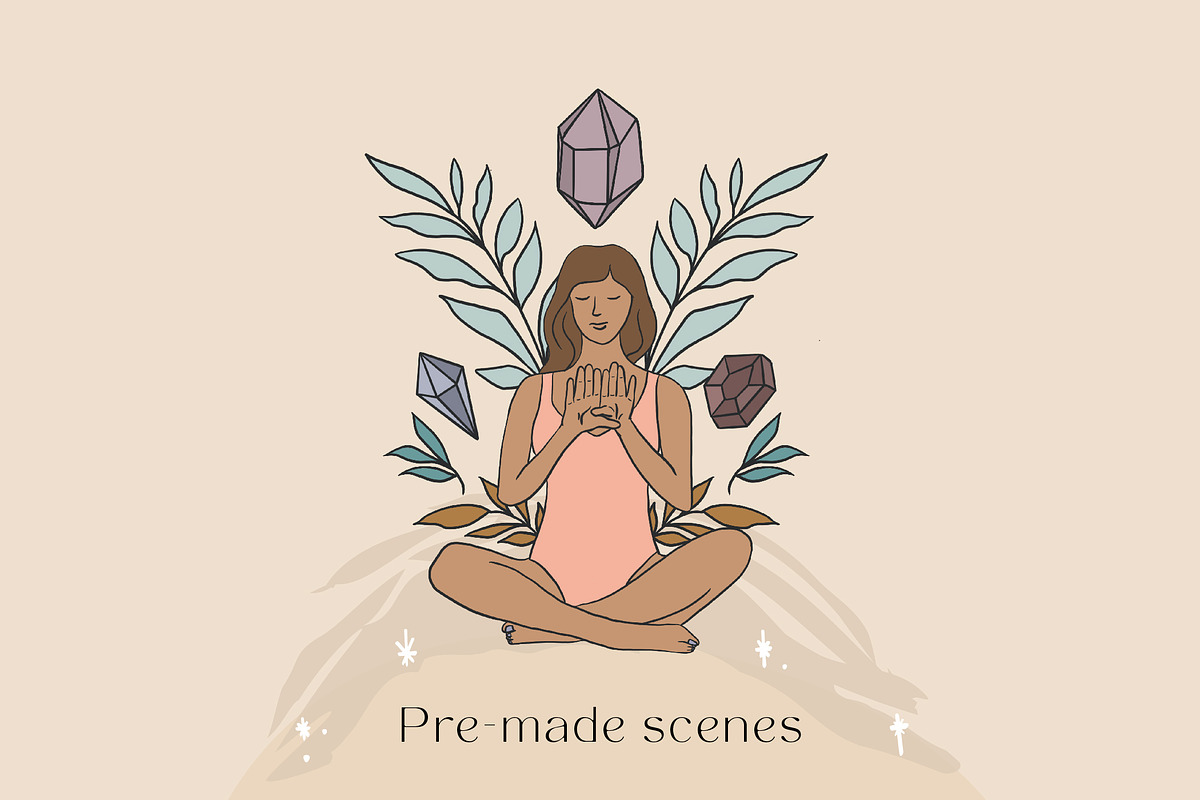 Solstice Rituals, Yoga & Mindfulness, a Healthcare Illustration by Camara Design (Photo 2 of 8)