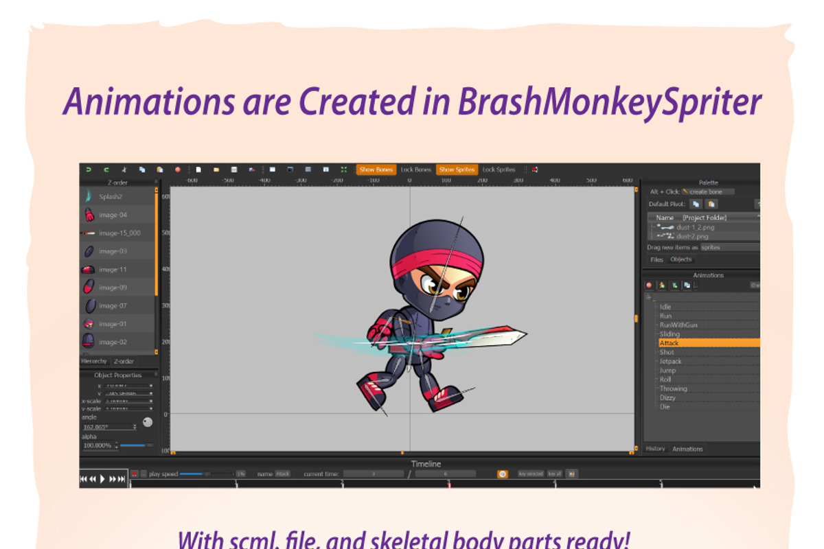 Ninja 2D Game Character Sprites, an Illustration by DionArtworks (Photo 4 of 4)