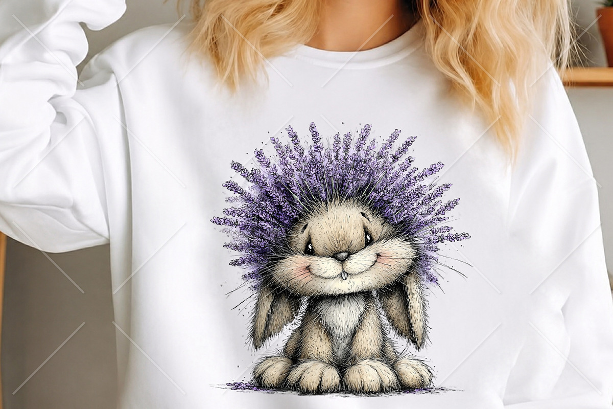 Whimsical Cute Lavender Animals PNG, a Seasonal Illustration by Canvas Craft (Photo 5 of 10)