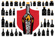 Hand drawn Bottles KIT, an Object Graphic by pixelpines (Thumbnail 2 of 5)