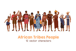 African tribes people set, a Person Illustration by Good Studio