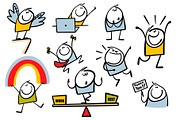 Cartoon positive emotions set 1., an Illustration by eka panova (Thumbnail 2 of 7)