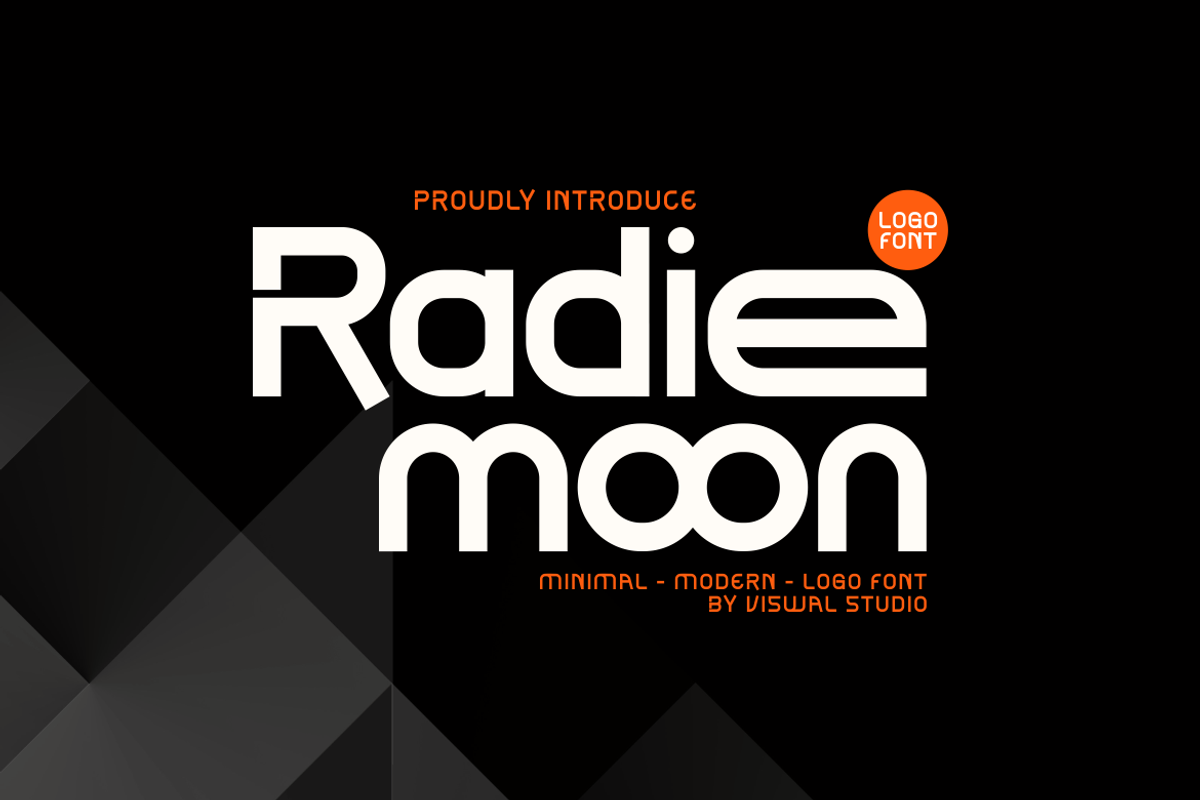 Radie Moon - Modern Logo Font, a Sans Serif Font by Viswal Studio (Photo 1 of 7)